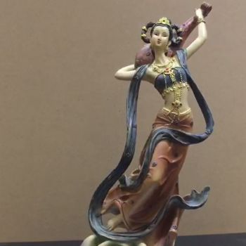 敦煌飞天反弹琵琶树脂摆件适合客厅装饰