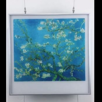 晶瓷画梵高星空客厅装饰画现代简约餐厅玄关挂画向日葵卧室墙壁画