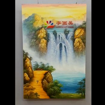 山水刀笔画 纯手绘手工 油画风景 家庭挂画 酒店挂画 企业挂画