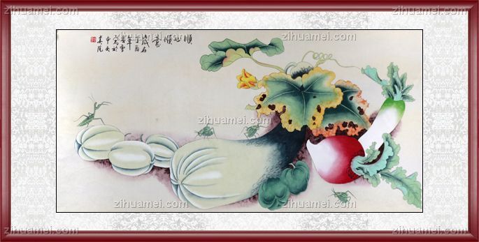 凌雪 工笔画 顺心顺意 手绘 手工 国画