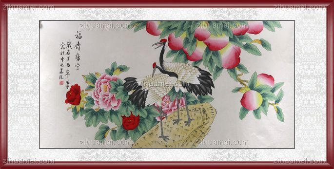 凌雪 工笔画 福寿康宁 手绘 手工 国画