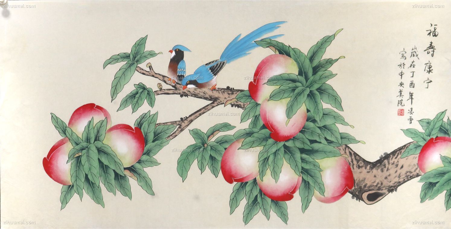 凌雪 工笔画 福寿康宁 手绘 手工 国画