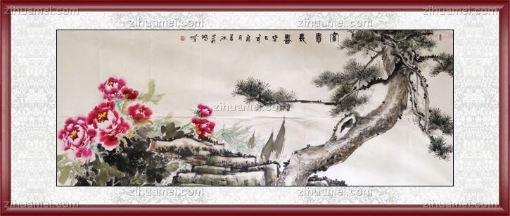 国画 富贵长春
