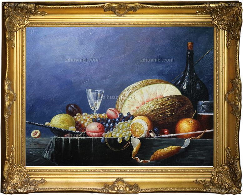 欧式经典油画 餐具