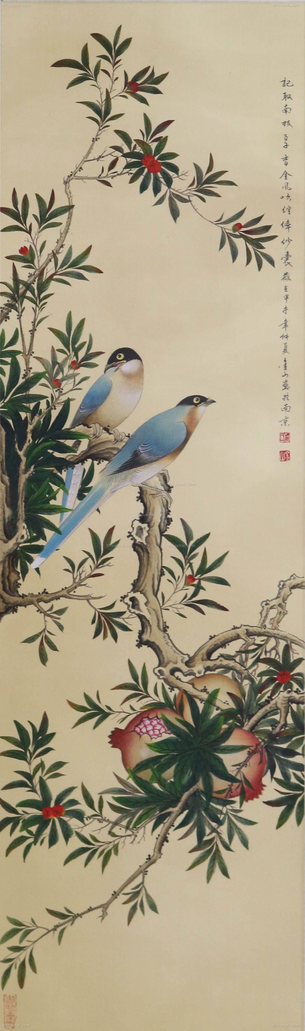 国家一级美术师 周金山 花鸟画 手绘 手工 国画