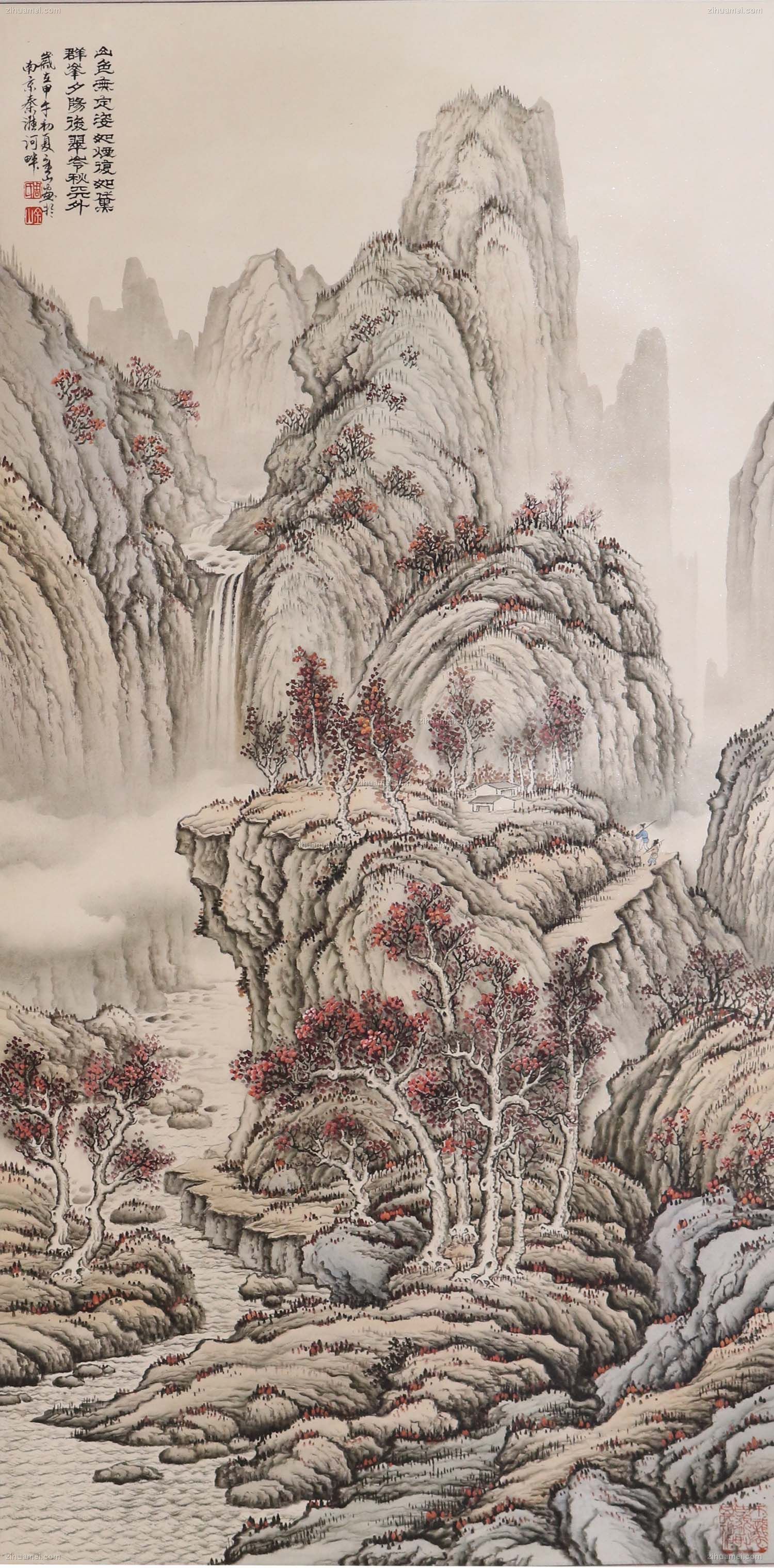 国家一级美术师 周金山 山水国画 手绘 手工 国画
