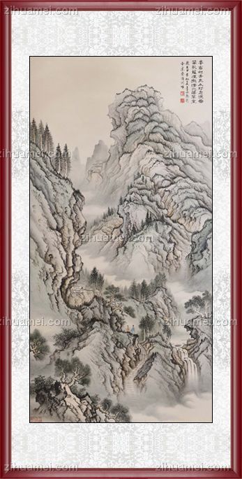 国家一级美术师 周金山 山水国画 手绘 手工 国画