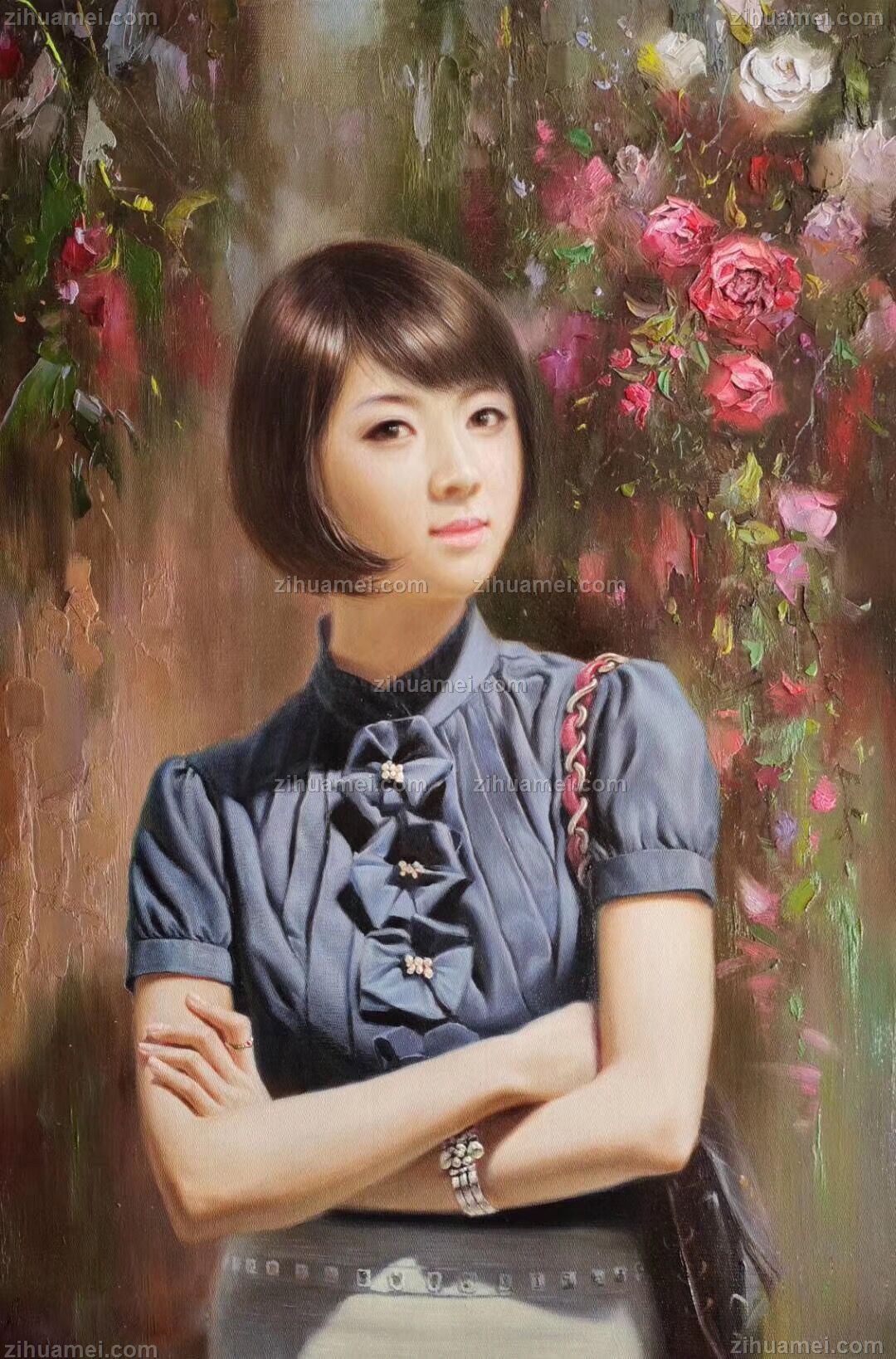 精品人物油画手绘油画抽象油画人体油画美女图适合别墅的挂画实木框肖像油画人物油画 字画美