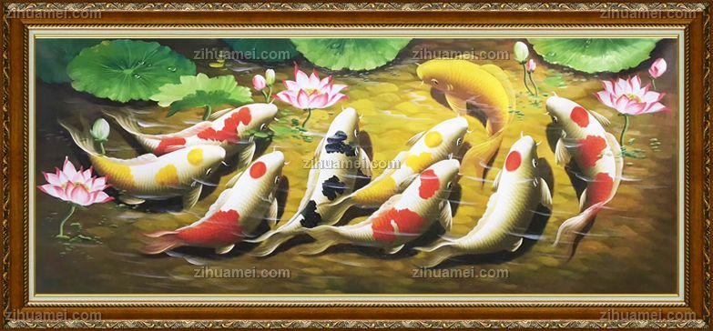 www.zihuamei.com油画风景花鸟画年年有余