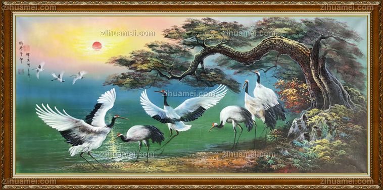 www.zihuamei.com油画花鸟画