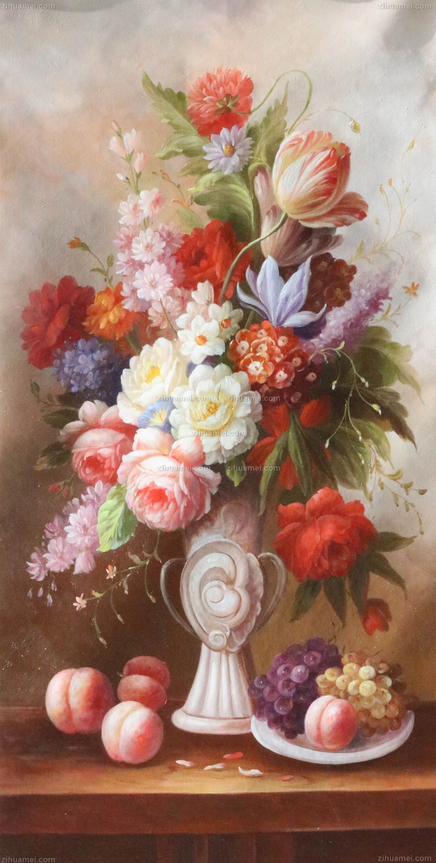 玄关适合什么样的花卉油画