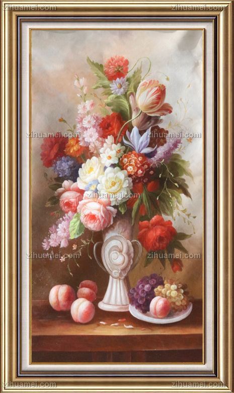 玄关适合什么样的花卉油画
