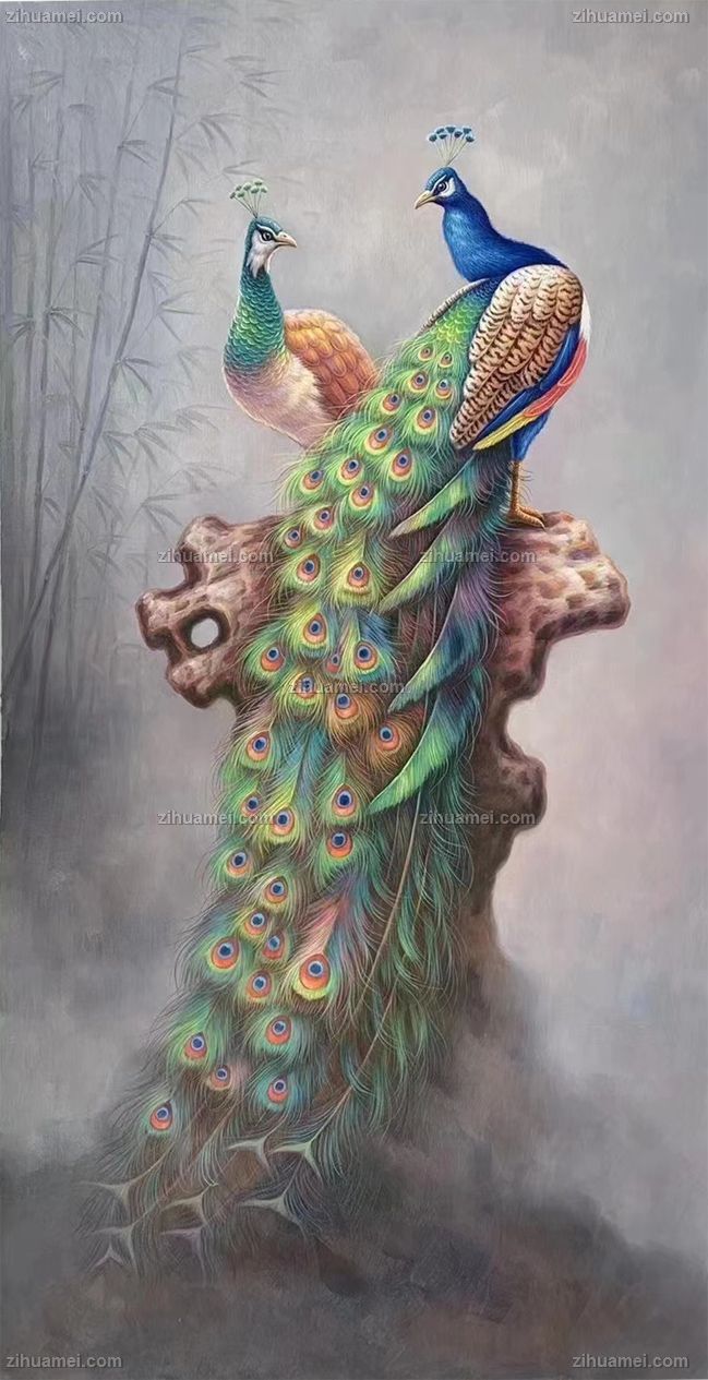 适合玄关客厅大厅动物油画