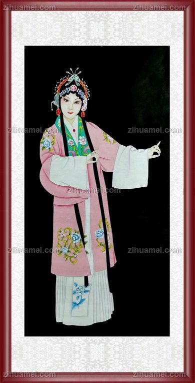 工笔戏曲人物国画