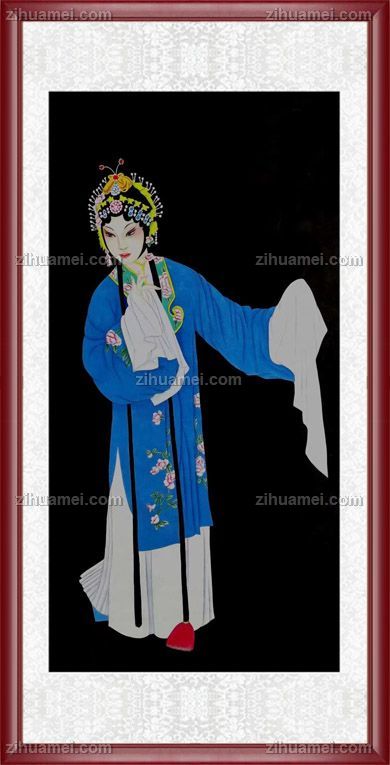 纯手绘工笔人物国画戏曲人物画
