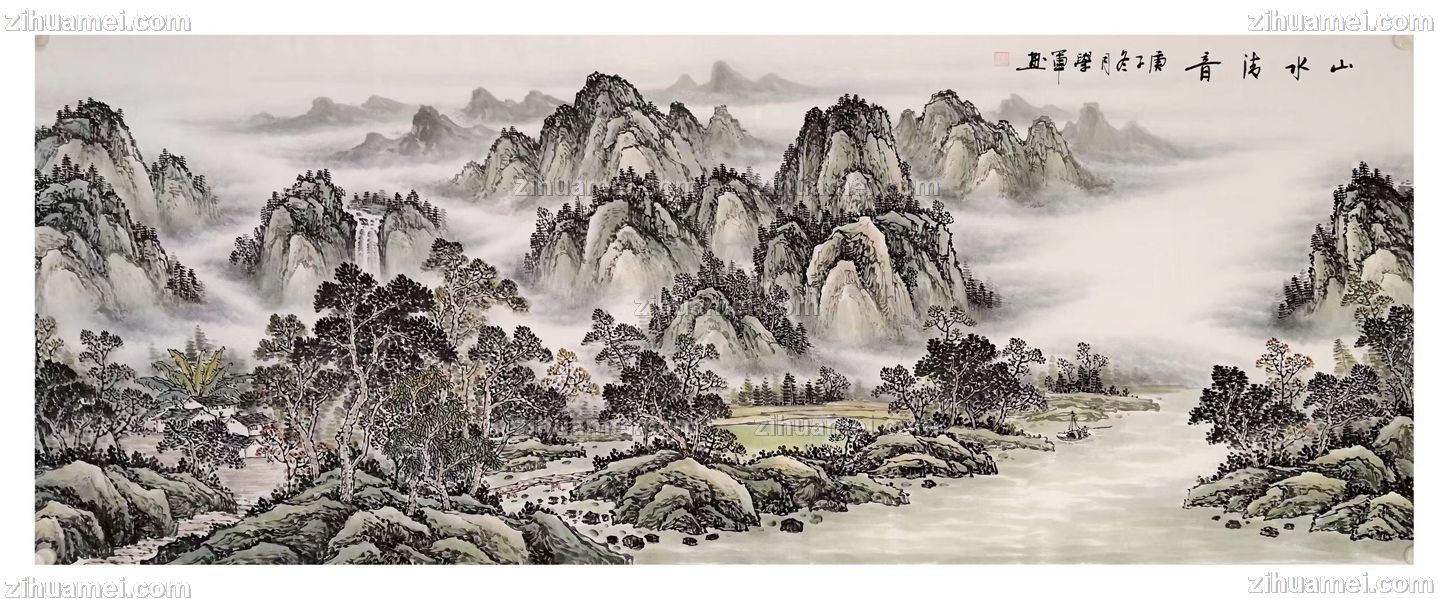 工笔山水画精品国画收藏级国画