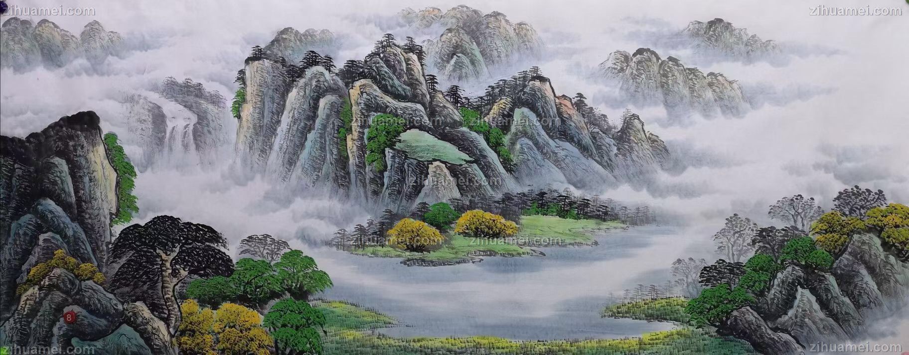 适合会议室的中国山水国画
