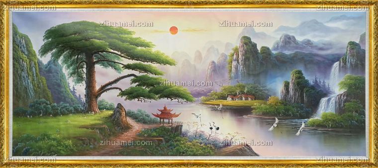 手绘精品中式油画