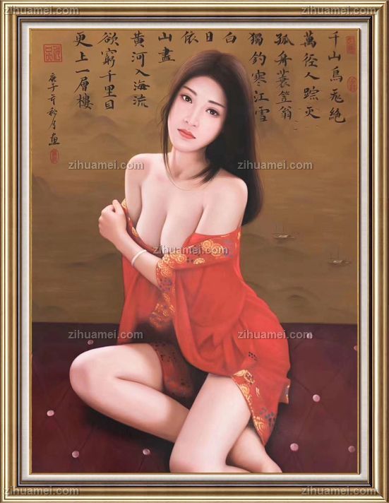美女人体艺术油画手绘