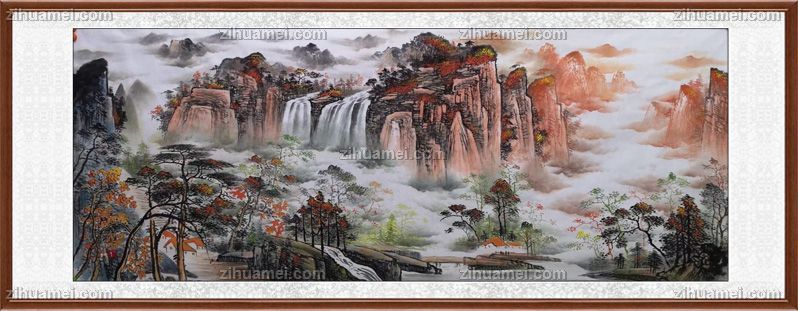手绘水墨国画鸿运当头