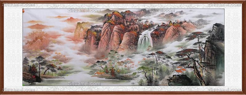 小八尺山水国画写意山水画