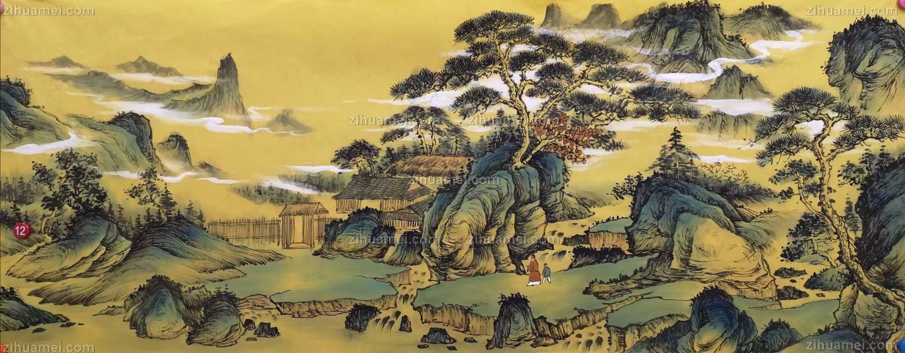 仿古小六尺山水画