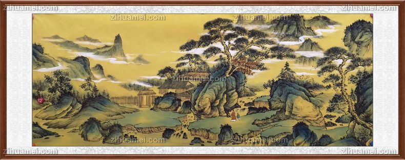 仿古小六尺山水画