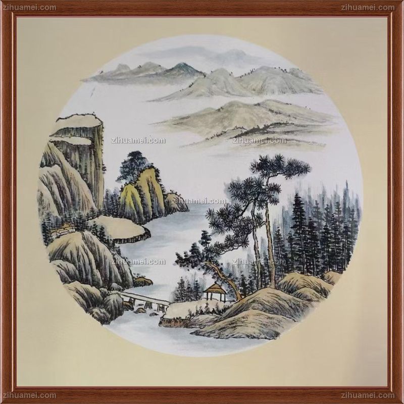 手绘山水国画