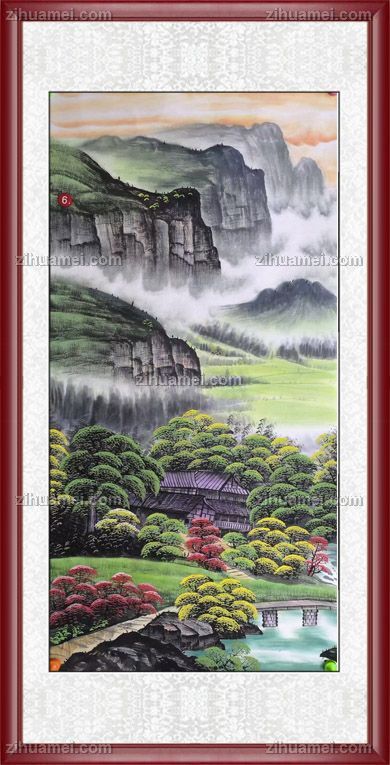 玄关适合挂什么山水画