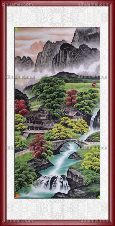 适合客厅走廊的山水国画