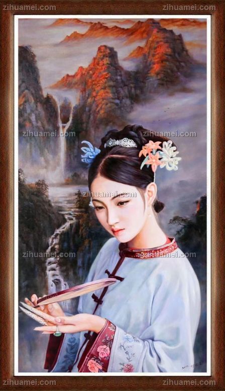 适合客厅挂的人物油画