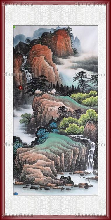 玄关适合什么样的山水画