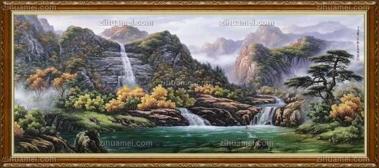 适合办公室大厅的风景风水油画