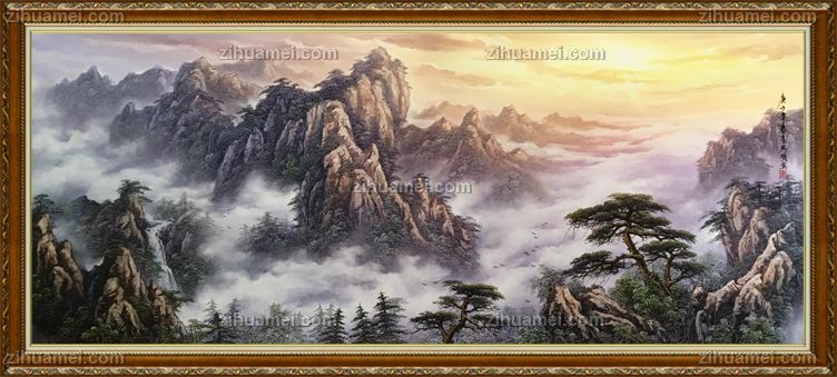 适合办公室大厅的风景油画