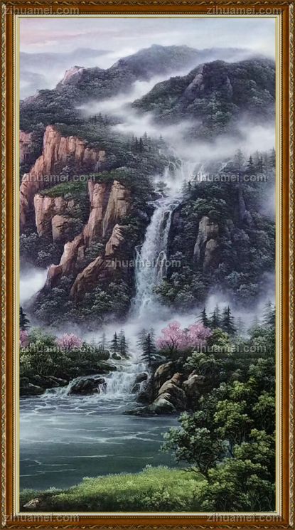 适合餐厅玄关客厅的中式风景油画