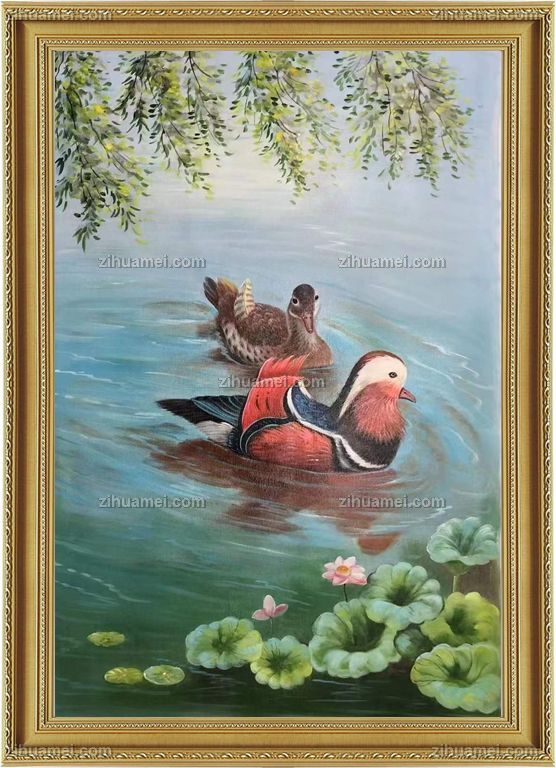 适合玄关的动物油画