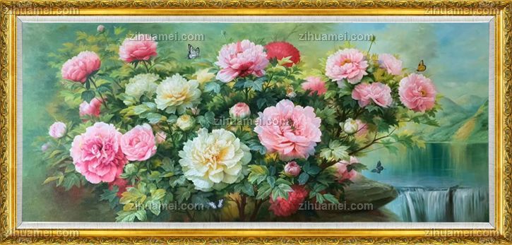 大厅适合挂什么样的牡丹油画作品