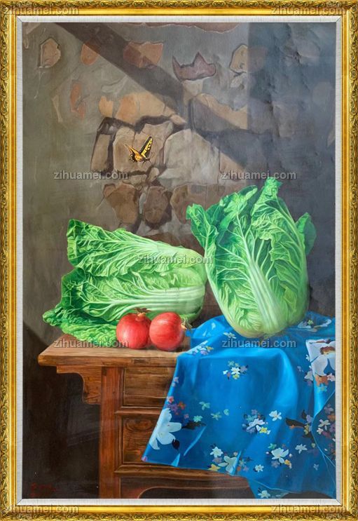 新中式大厅挂什么样的静物油画作品