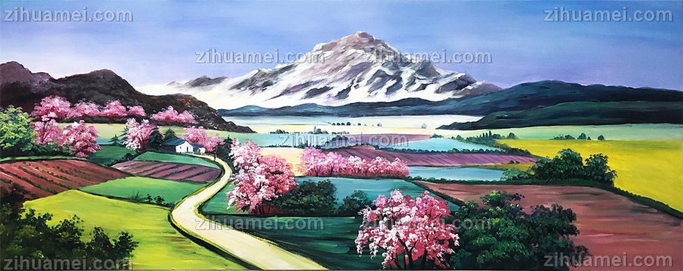 适合客厅的手绘风景油画