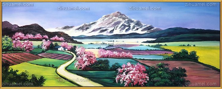 适合客厅的手绘风景油画