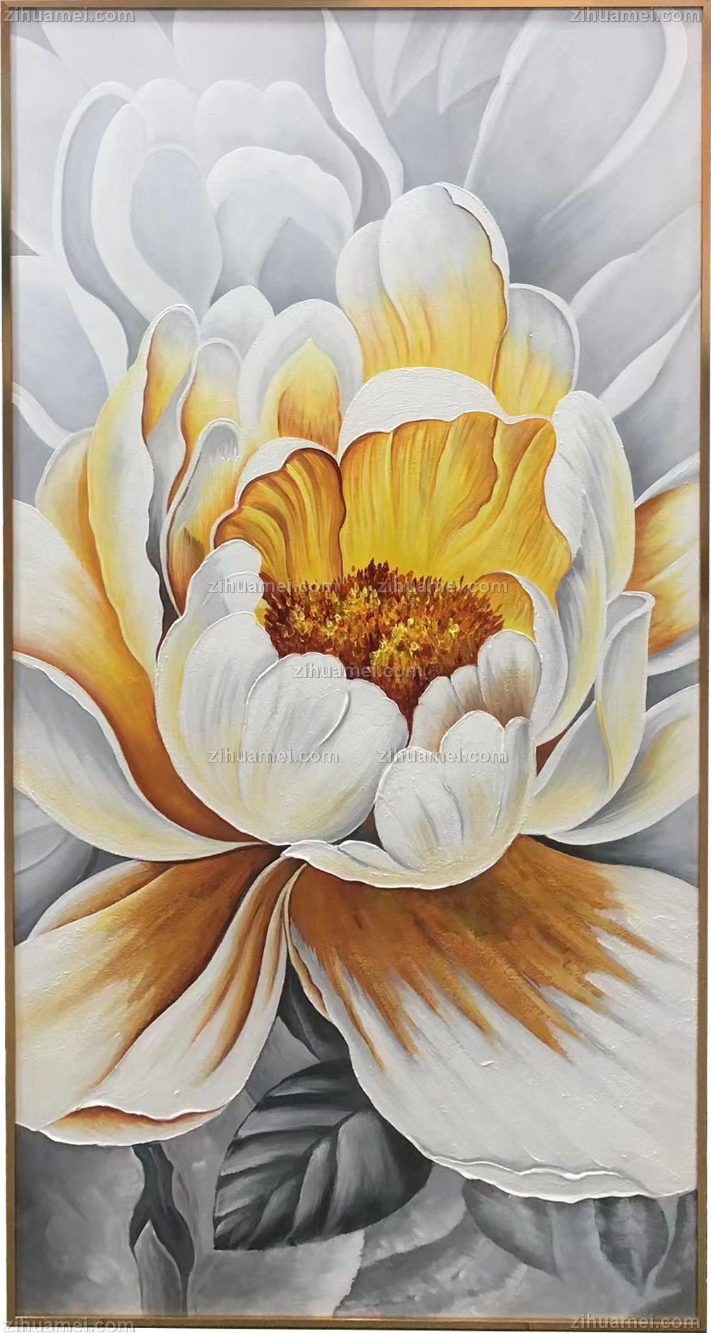 适合卧室玄关的写意花卉油画