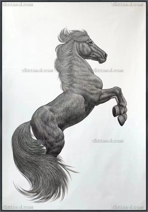 现代装饰艺术手绘油画动物画