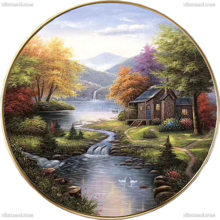 精品装饰油画托马斯风景画