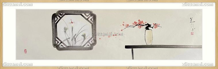 现代简约水墨国画