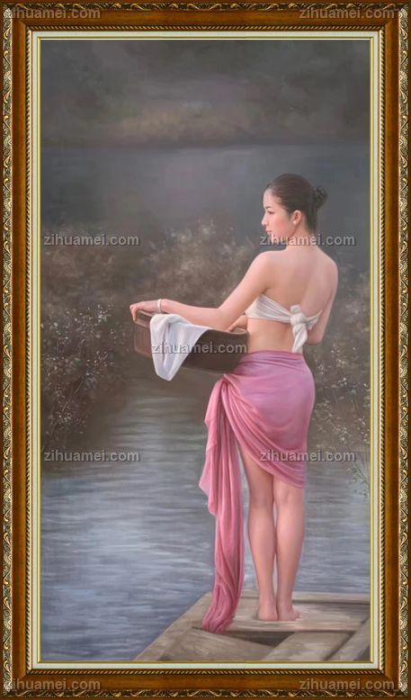 适合酒店卧室的人物油画作品