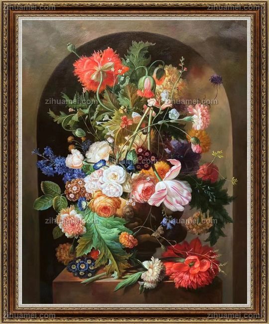 纯手绘精品花卉油画