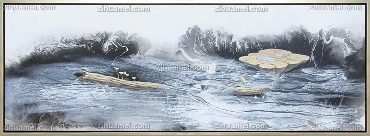高级灰现代装饰油画纯手绘油画