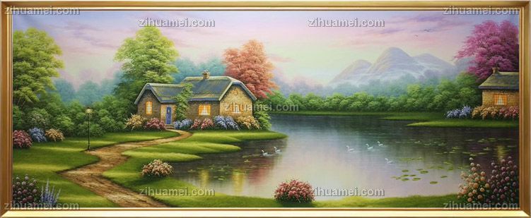 纯手绘托马斯风景油画