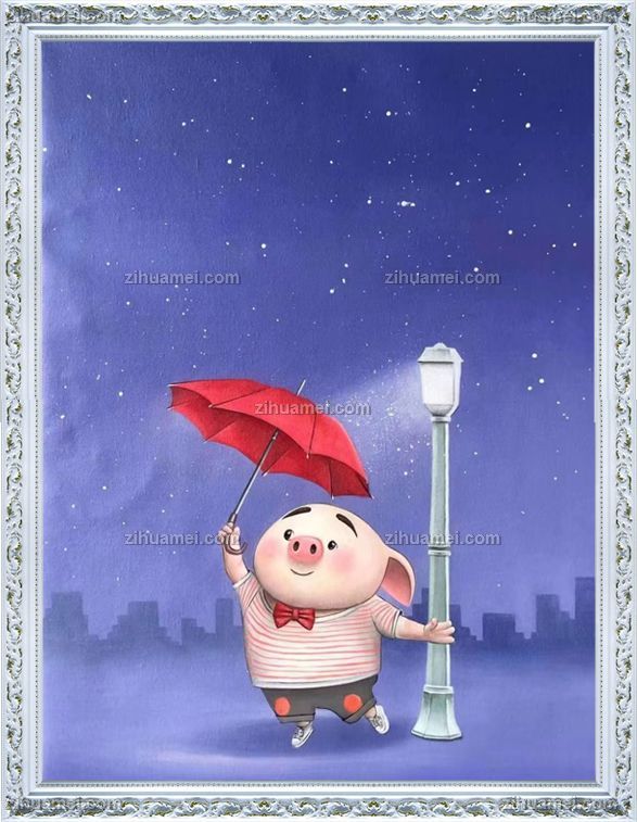 适合儿童书房房卧室的动漫油画