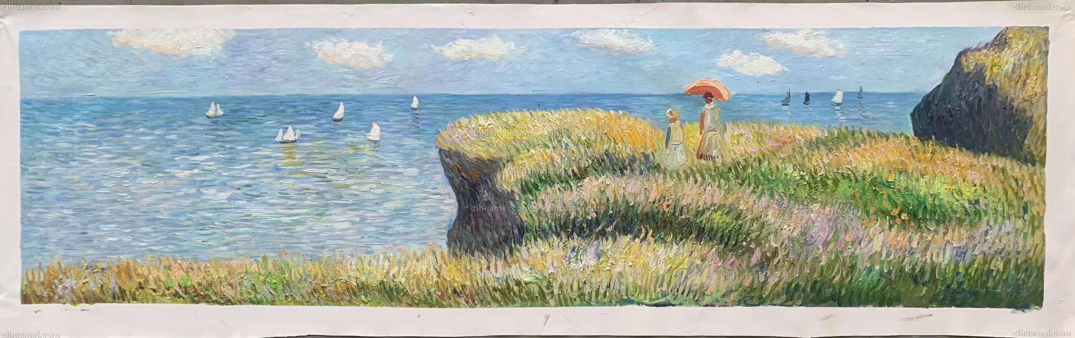 卧室床头挂画手绘油画
